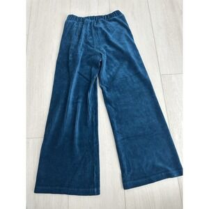 Stateside Elastic Waist Ribbed Slip-On Pants Sz XS Blue Corduroy